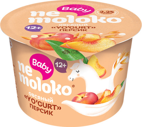 Nemoloko Baby  YO'GURT овсяный Персик